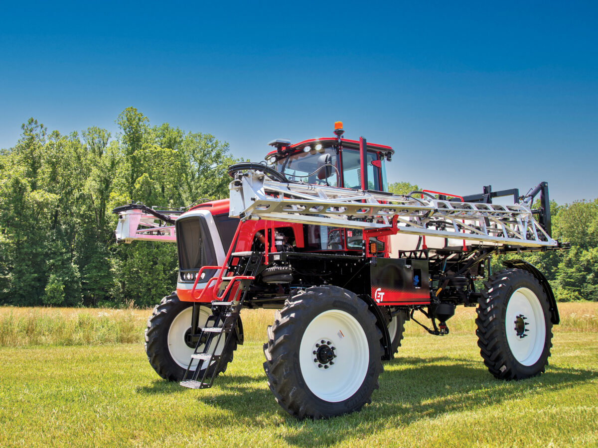 close up side shot of Apache AS650 sprayer